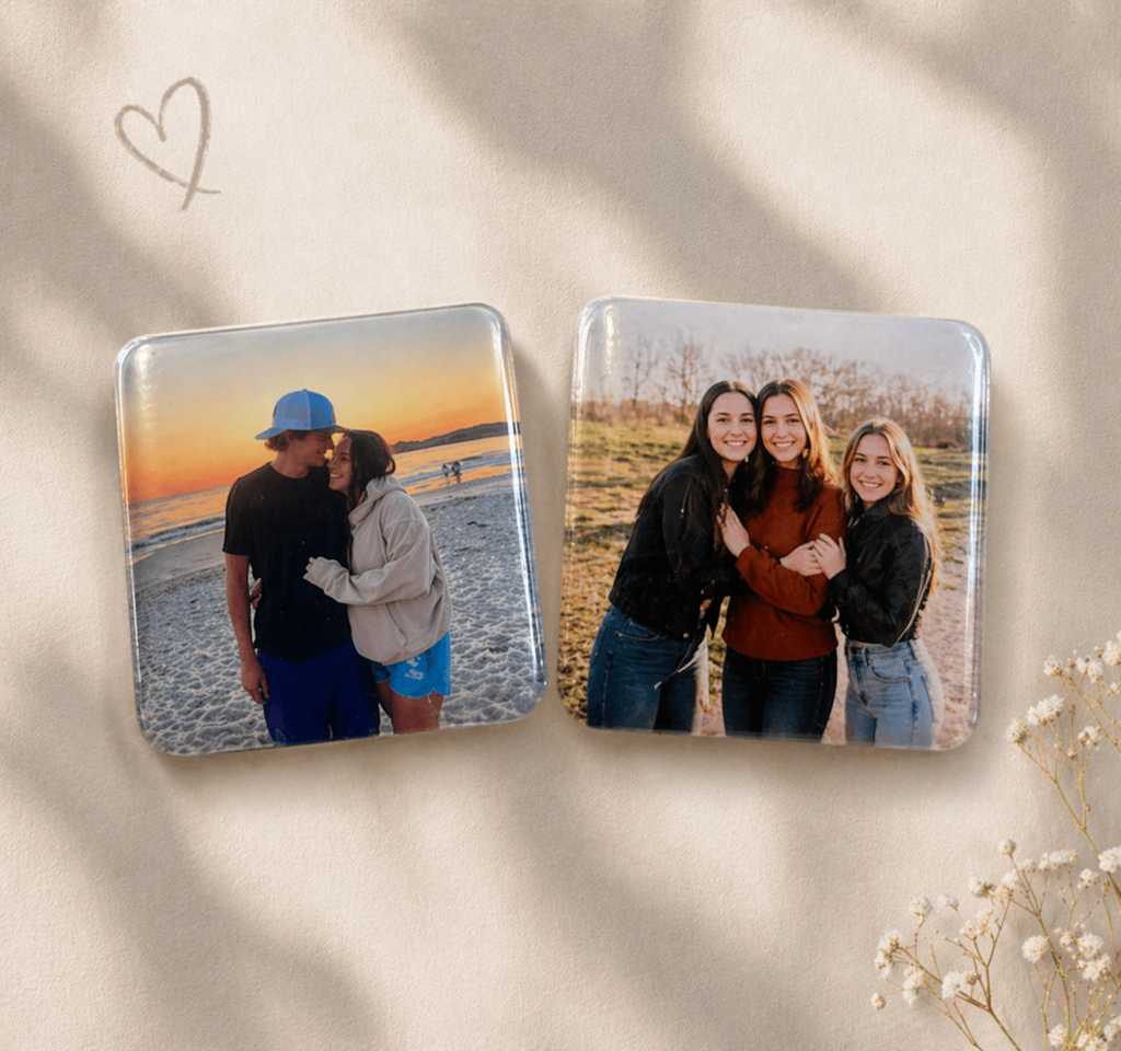 Custom Family Photo Fridge Magnets pack of 2