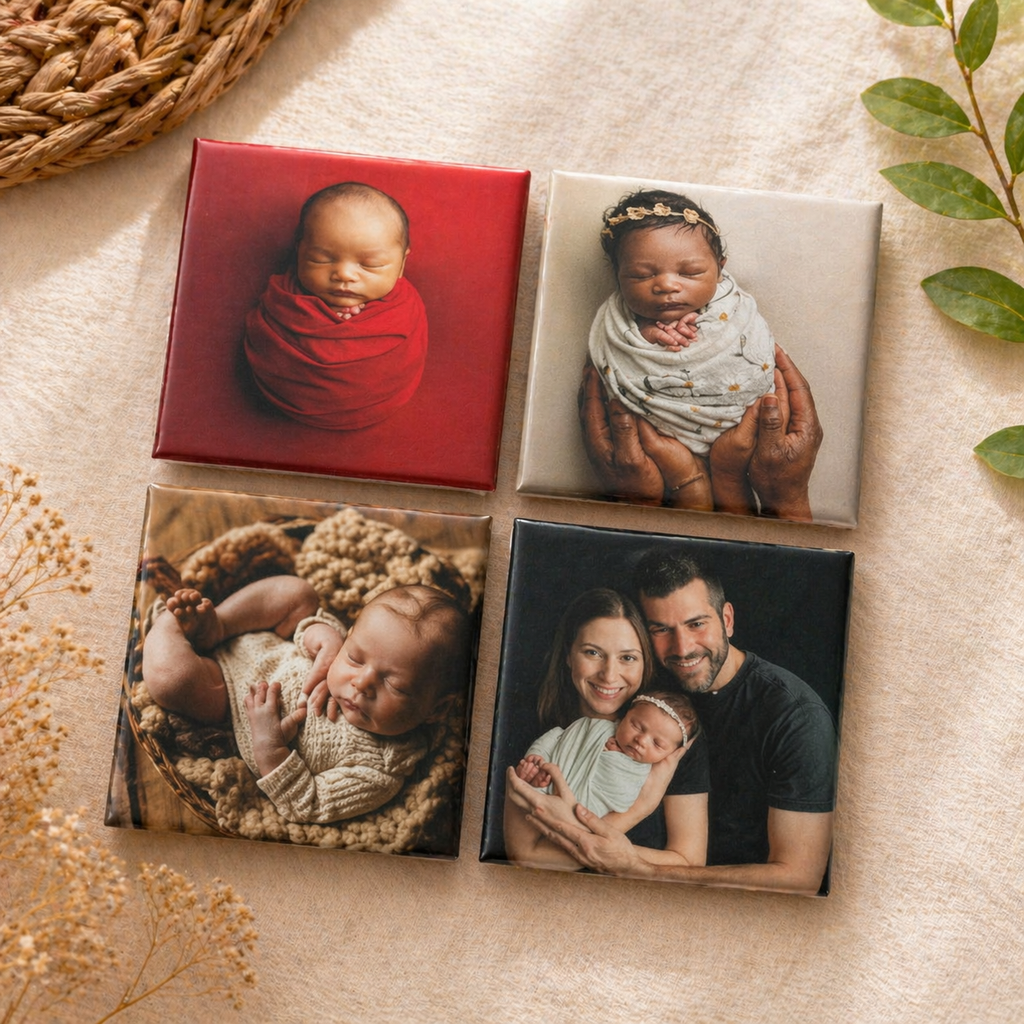 Custom Family Photo Fridge Magnet Pack of 4