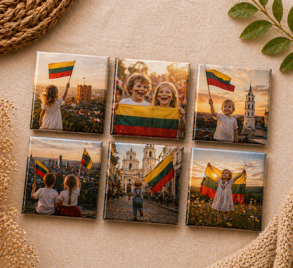 Customize Family photo fridge magnet pack of 6