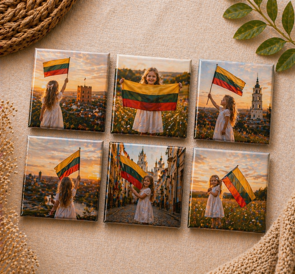 Customize Family photo fridge magnet pack of 6