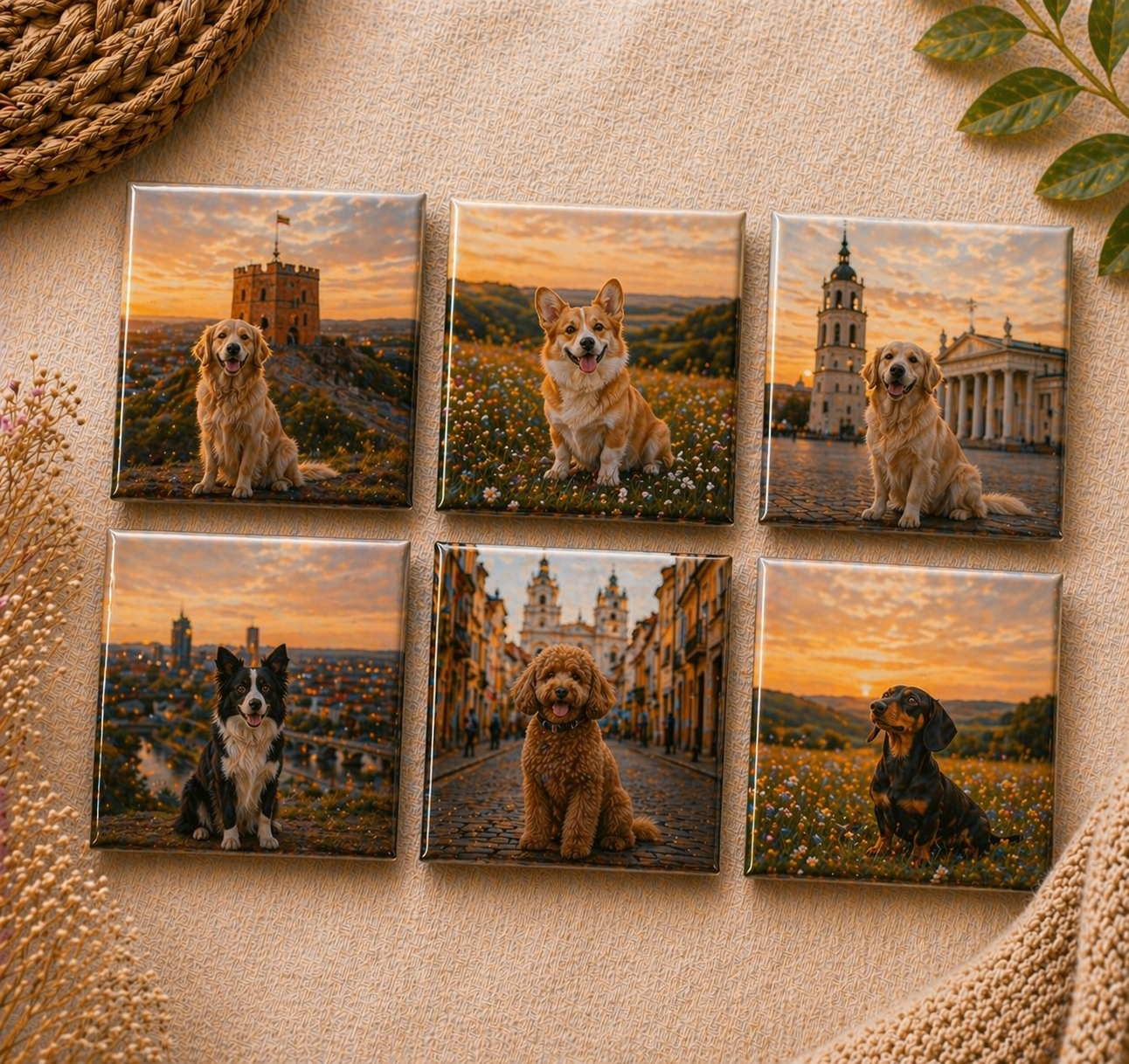 Customize Family photo fridge magnet pack of 6
